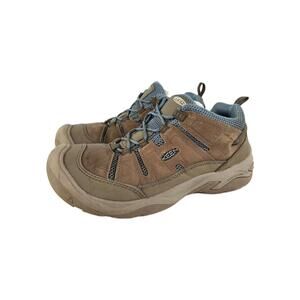 Keen Circadia Vent Hiking Shoes US 11 Womens Mesh Toasted Coconut Blue Boot